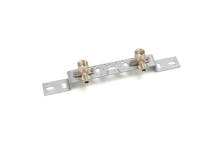 Водорозетка для PE-X бронза Дн 16х1/2" ВР с монтажной планкой RAUTITAN RX Rehau 13661421008 Ду 16 мм