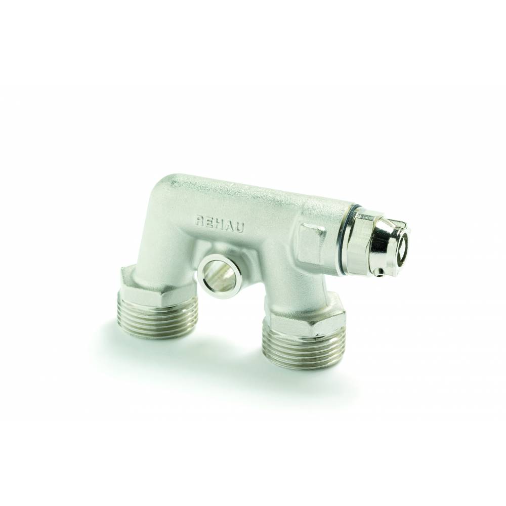 Участок замыкающий для PE-X латунь никель с воздухоотводчиком Rehau 12899071001