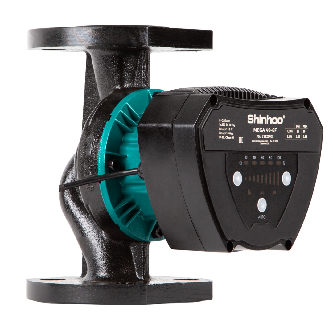 Насос циркуляционный с мокрым ротором MEGA 40-10F PN10 1х230В/50 Гц Shinhoo 71121006 215-3130
