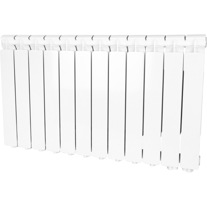 STOUT Bravo 500 12 секции радиатор алюминиевый нижнее правое подключение (белый RAL 9010) SRB-0110-035012