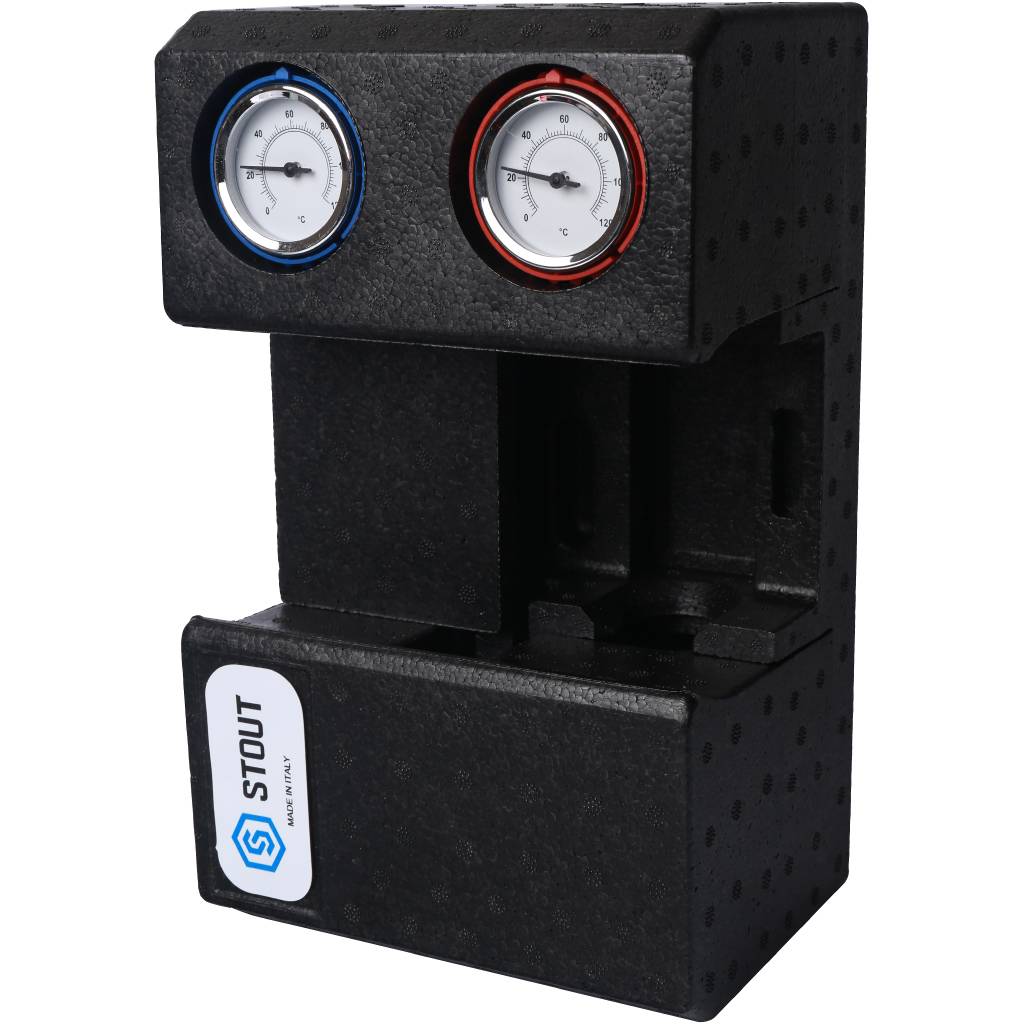 STOUT SDG-0001 Насосная группа с прямым контуром 3/4" без насоса в теплоизоляции SDG-0001-002001