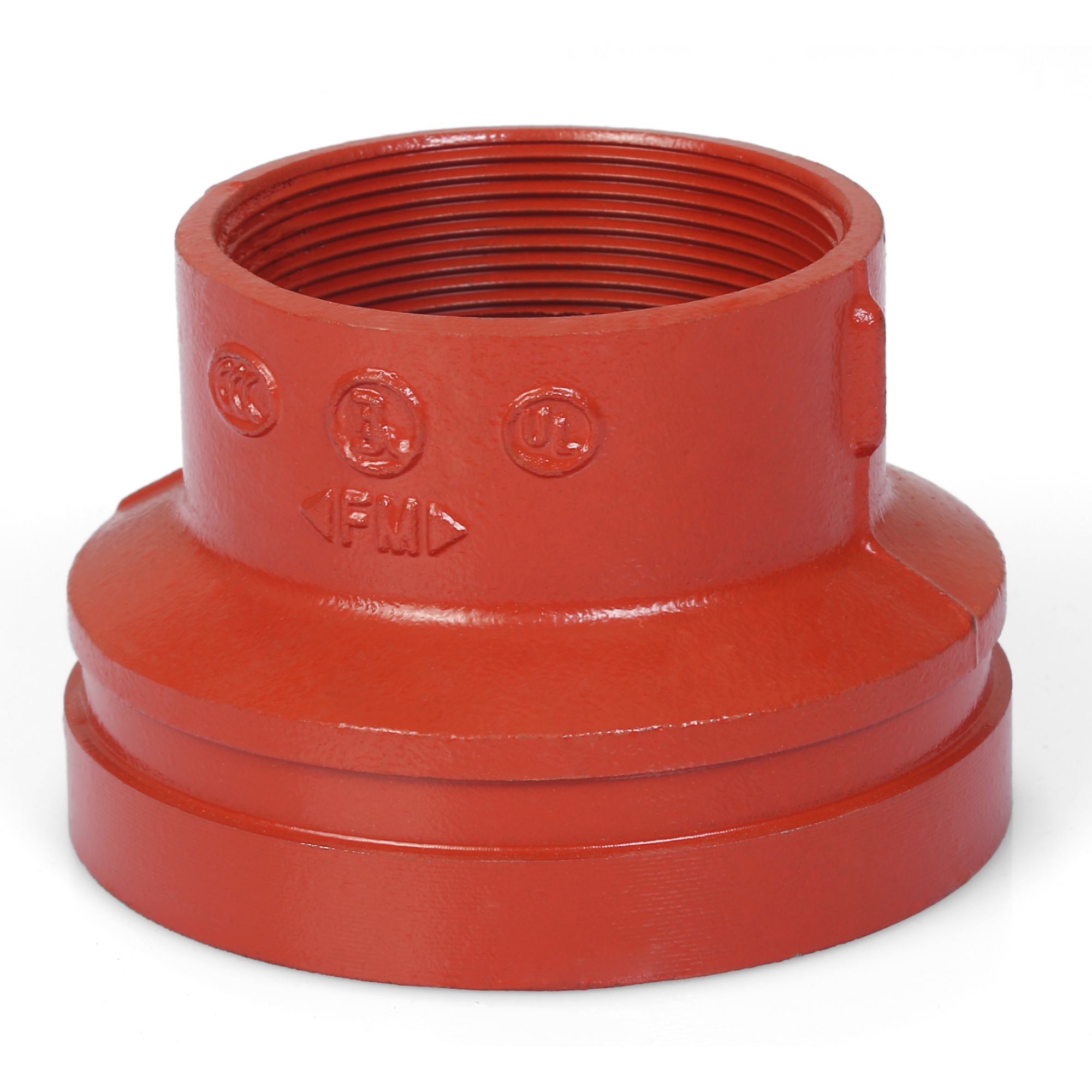 Переход резьбовой под муфту грувлок ковкий чугун XGQT11S Ду100х25 (Дн114х1") Ру25 JIANZHI . 016-3820 Ду Ду100х25 (Дн114х1") мм