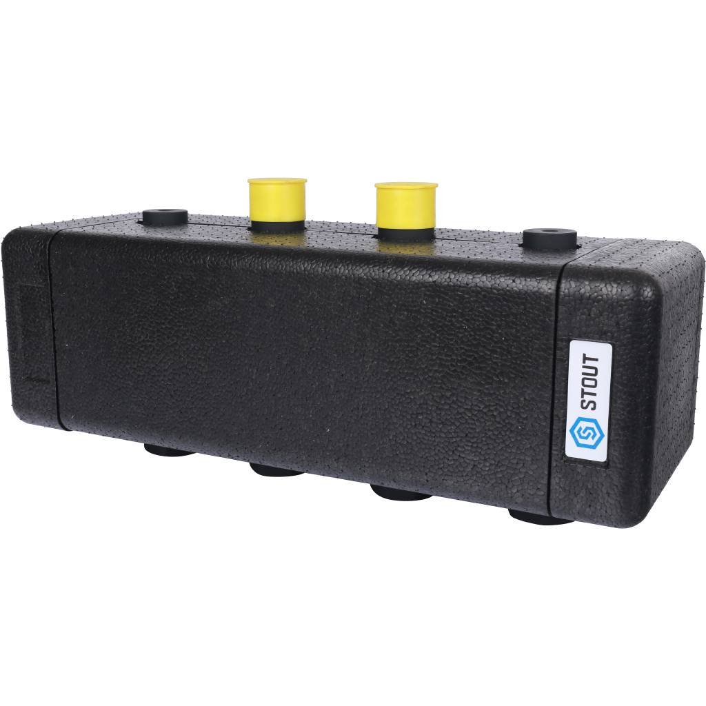 STOUT SDG-0016 Стальной распределительный коллектор 2 отопительных контура. В теплоизоляции DN 20 SDG-0016-002502