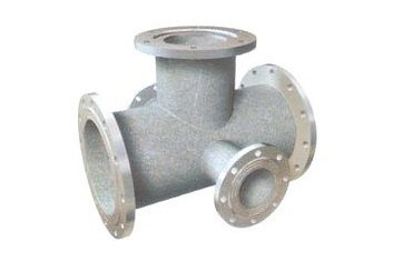 Чугунный крест фланцевый с пожарной подставкой