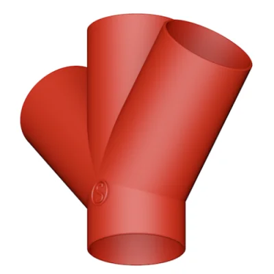 45° Крестовина S-SML DN 150х100х100 50003