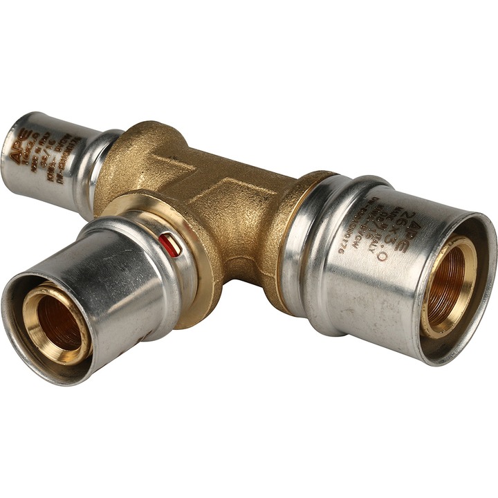 STOUT Тройник переходной 26х20х16 для металлопластиковых труб прессовой SPM-0001-101620