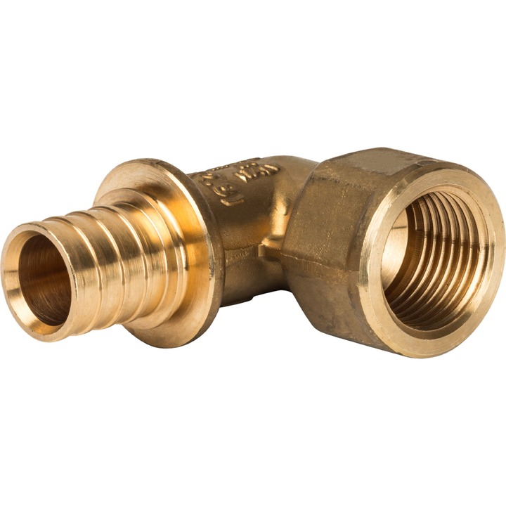 STOUT Угольник-переходник с внутренней резьбой 20xG 1/2" для труб из сшитого полиэтилена аксиальный SFA-0020-000020