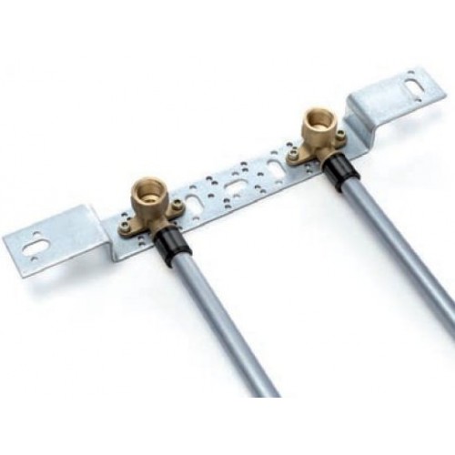 Водорозетка для PE-X бронза Дн 16х1/2" ВР с монтажной планкой RAUTITAN RX+ Rehau 14563891001 Ду 16 мм