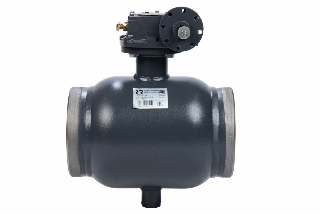 Ридан RJIP Premium 065N0187GR — Кран шаровой WW DN600 PN25 GF (приварной, под привод, стандартный проход) Ду 600 мм