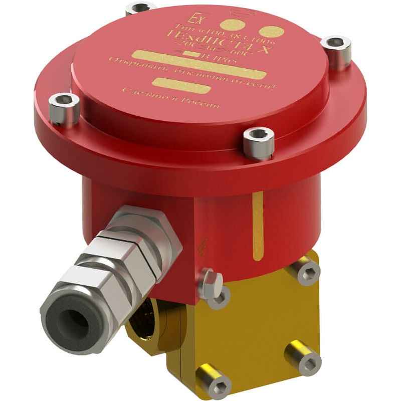 Клапан электромагнитный Ду 12 с соленоидом с маркировкой взрывозащиты 1ExdIIСТ4 Х с кабельным вводом (пусковое напряжение соленоида электропривода 220В) Спецавтоматика 00000012268 016-2613 Ду 12 мм