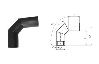 Отвод из ПЭ сварной 90гр