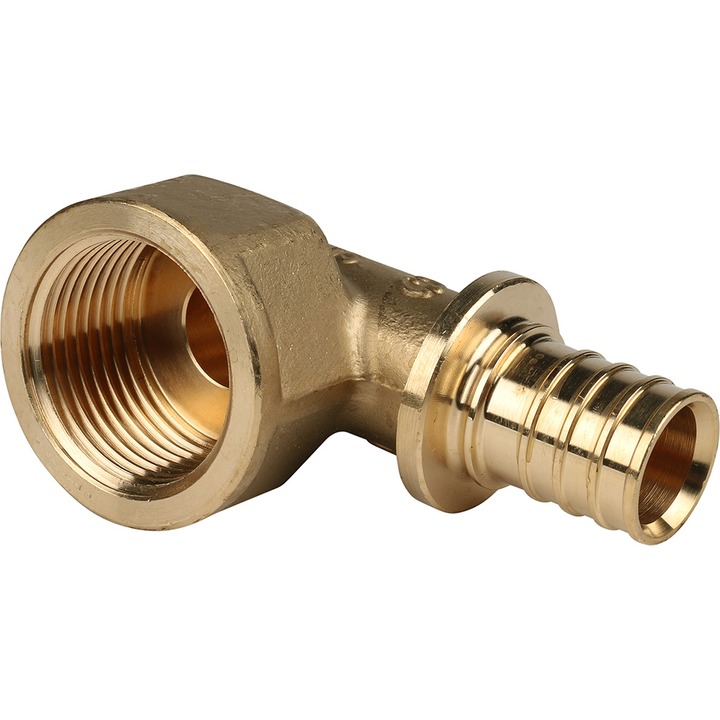 STOUT Угольник-переходник с внутренней резьбой 25xG 1" для труб из сшитого полиэтилена аксиальный SFA-0003-000032