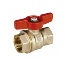 Кран шаровой латунь никель R911 Ду 15 Ру42 ВР полнопроходной бабочка Giacomini R911X023 Ду 15 мм