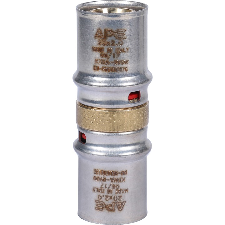 STOUT Муфта соединительная равнопроходная 20х20 для металлопластиковых труб прессовой SPM-0002-102020