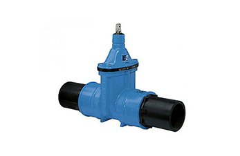 Задвижка клиновая с ПЭ патрубками Ду 25 - 200 мм