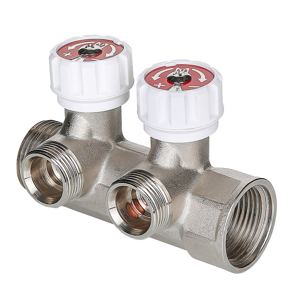 Коллектор с регулирующими вентилями и выходами стандарта «евроконус» VALTEC VTc.570.NE.0603