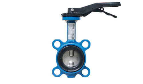 Затвор дисковый поворотный чугун VPI4449-02EP Ду 80 Ру16 межфл с рукояткой диск нерж манжета EPDM Tecofi VPI4449-02EP0080 Ду 80 мм