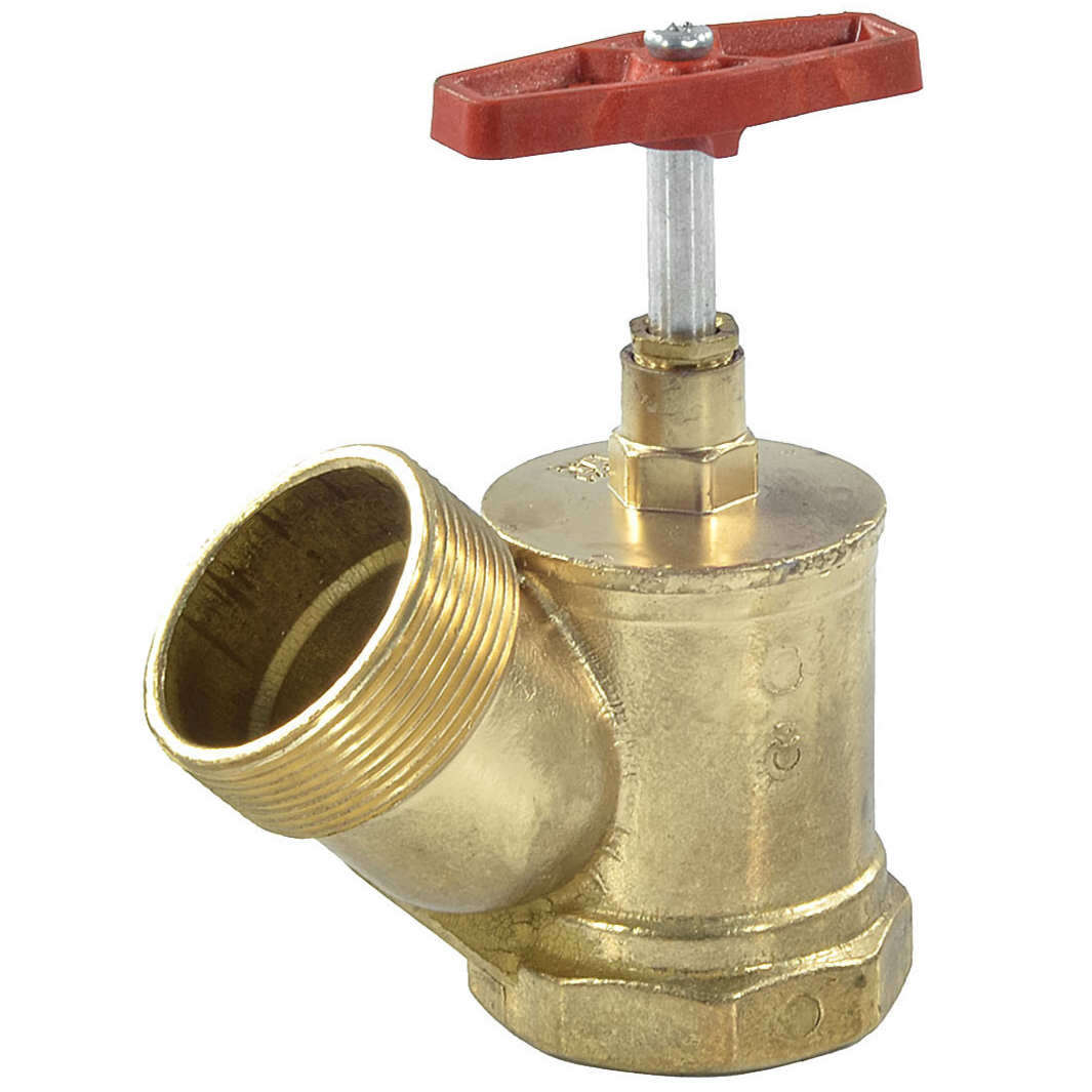 Клапан пожарный латунь 125 гр Ду 50 муфта-цапка Цветлит ZW80005 016-3386 Ду 50 мм