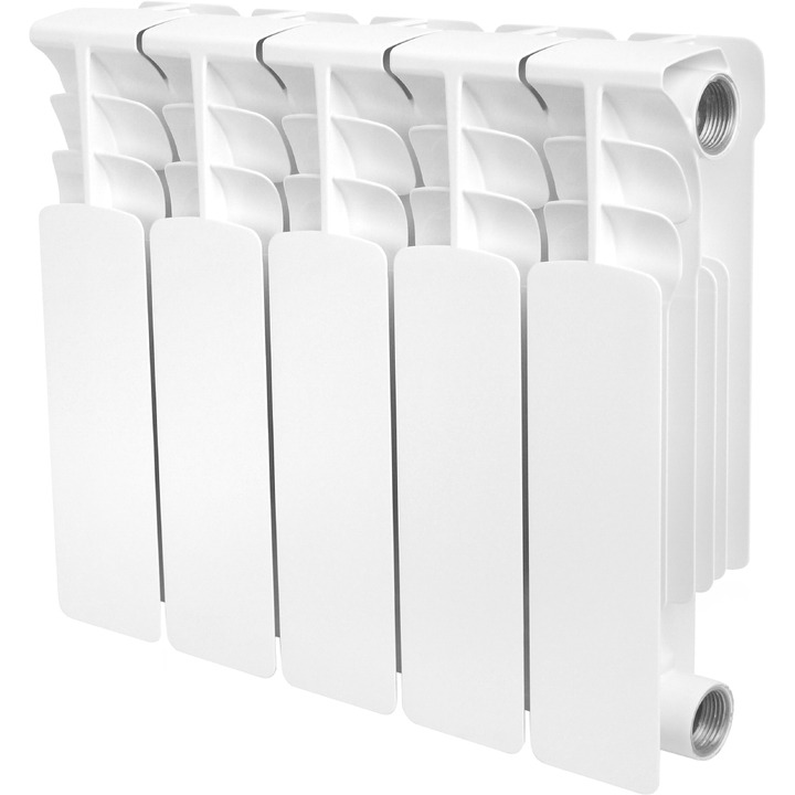 STOUT Space 350 5 секций радиатор биметаллический боковое подключение RAL9016 SHT-0001-003015