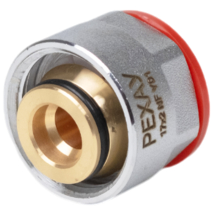 Соединитель для PE-X труб обжим Дн 20х3/4" под евроконус ВР THERM S Рехау 12506173002 129-9952 Ду 20 мм