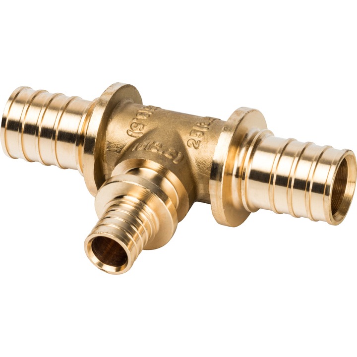 STOUT Тройник переходной 25x16x25 для труб из сшитого полиэтилена аксиальный SPX-0001-001622