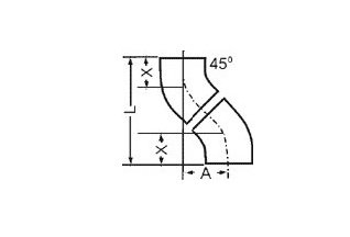 Чугунный уступ SML 45 гр