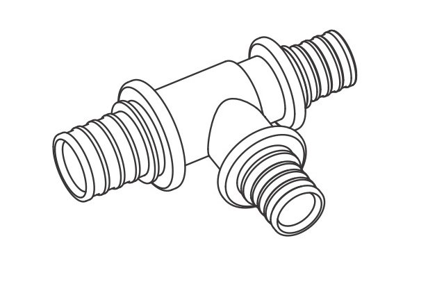 Тройник RAUTITAN МX с уменьшенным боковым и торцевым проходом