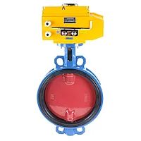 Затвор дисковый поворотный чугун VPI4449-N24EP Ду 80 Ру16 межфл с эл/приводом Nutork 230В диск нерж Tecofi VPI4449-N24EP0080 Ду 80 мм