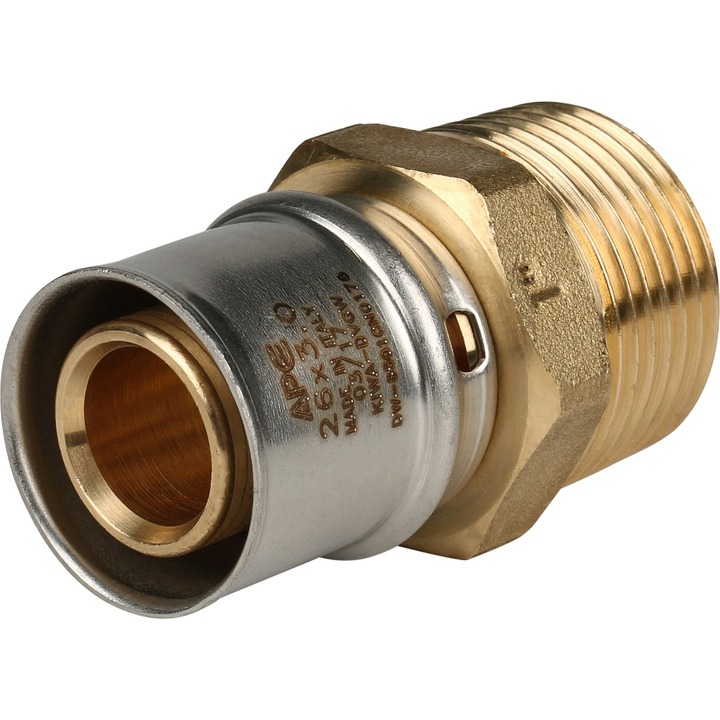 STOUT Переходник с наружной резьбой 1"х26 для металлопластиковых труб прессовой SPM-0002-052630