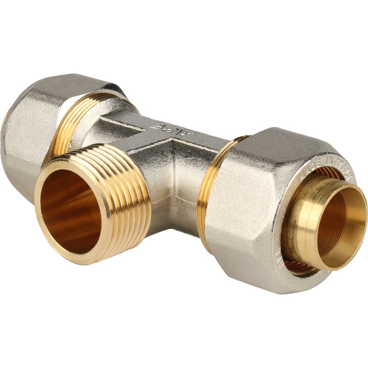 STOUT Тройник-переходник с наружной резьбой 1&quot;x32 для металлопластиковых труб винтовой SPM-0002-053230