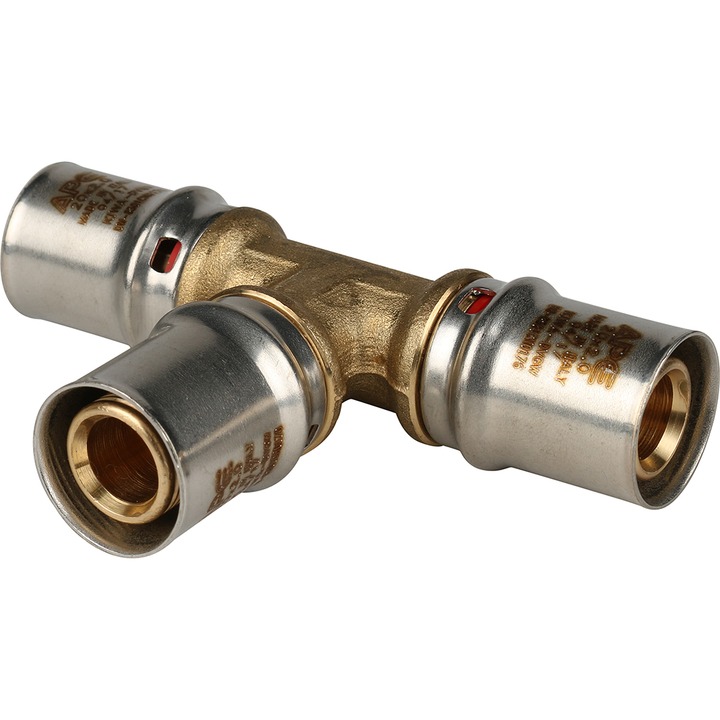 STOUT Тройник равнопроходный 20х20х20 для металлопластиковых труб прессовой SPM-0002-102020