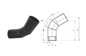 Отвод из ПЭ сварной 45гр