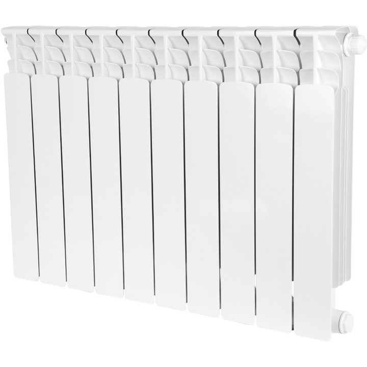 STOUT Space 500 10 секций радиатор биметаллический нижнее правое подключение RAL9016 SRB-0310-050011