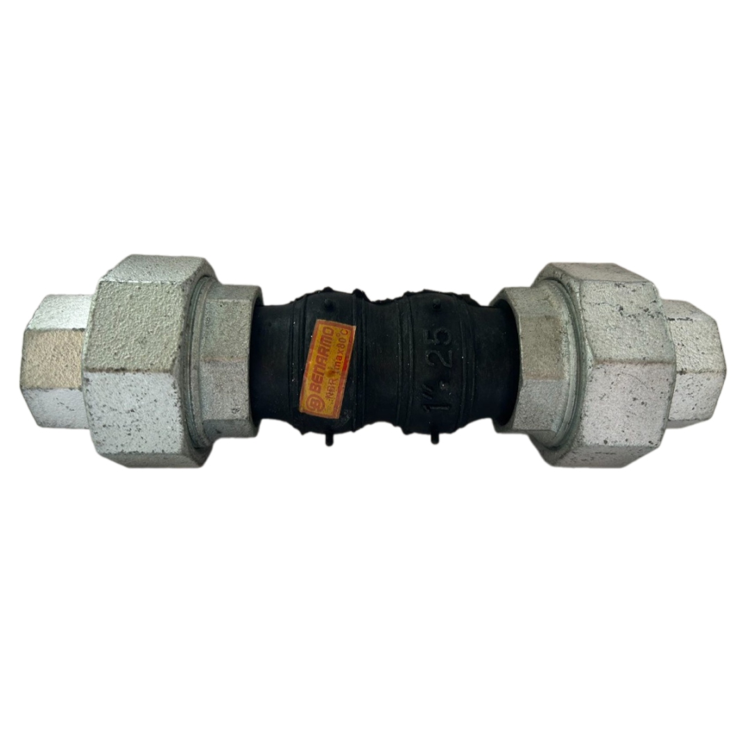 Компенсатор резиновый антивибрационный NBR Ду 40 Ру16 ВР L=200мм 8021 Benarmo сжатие/растяжение 22/6 мм 033-6592