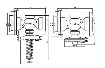 Регулятор дифференциального давления RD122D с фланцевым присоединением DN 15
