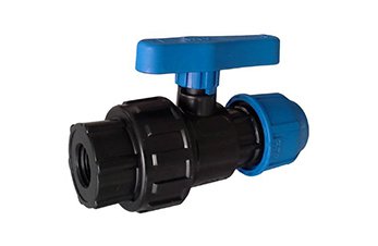 Кран шаровой компрессионный ПЭ с внутренней резьбой (ВР)