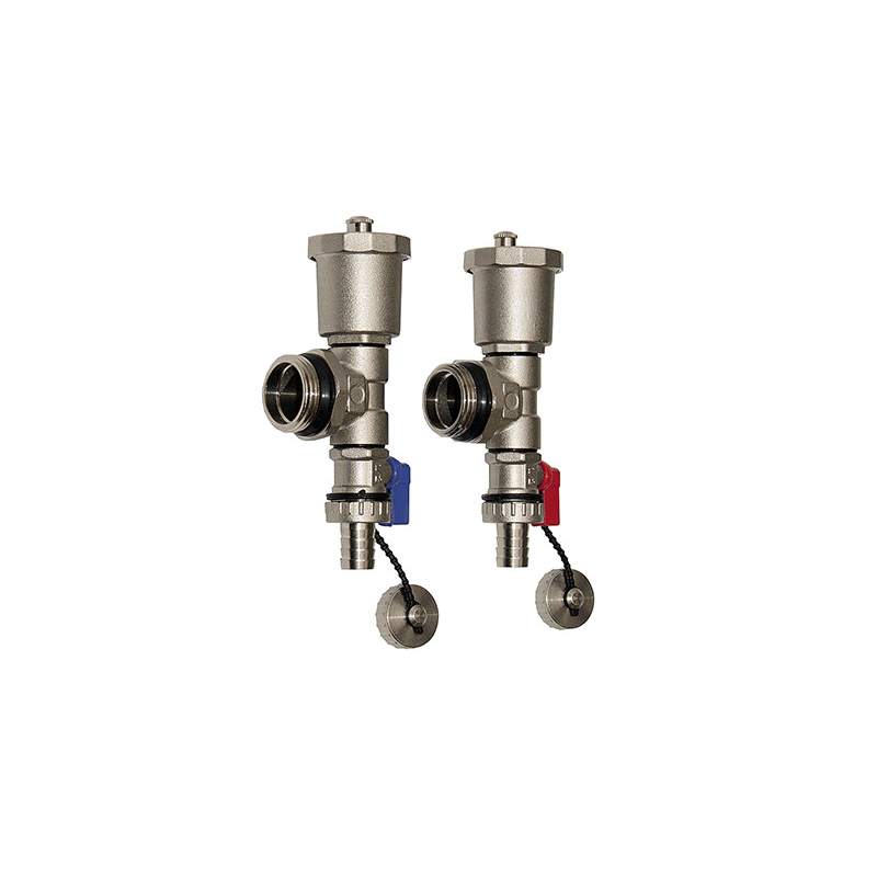 Элемент концевой для коллектора латунь 1" НР (пара) в/к воздухоотводчик+кран сливной STAHLMANN SHL001BEK 128-6934