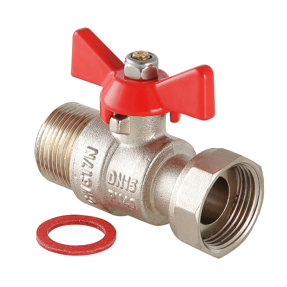 Кран шаровой с накидной гайкой и наружной резьбой VALTEC VT.260.N.0606