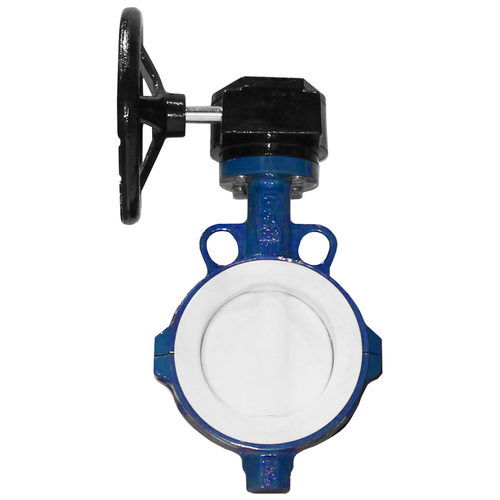 Затвор дисковый поворотный чугун VP4449R-08PTFE Ду 300 Ру10 межфл с редуктором диск нерж манжета PTFE Tecofi VP4449R-08PTFE0300 Ду 300 мм