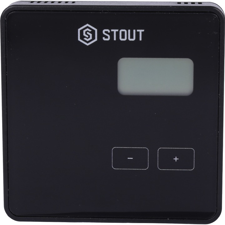 STOUT Проводной комнатный регулятор R-9b, черный STE-0101-008011