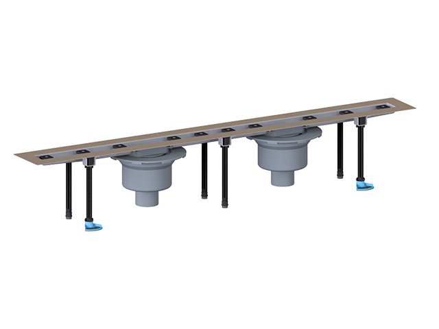 Вертикальный душевой лоток для линейного отведения воды HL50FV.0/140 Ду DN50/75 мм