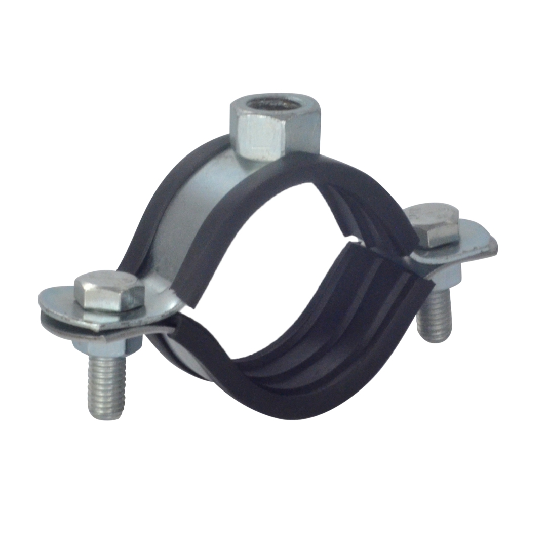 Хомут крепежный сталь оц с резиновой прокладкой Дн 59-66 (2") М12 б/к 013-2782