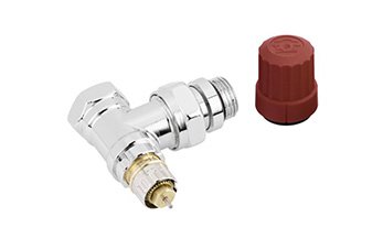 Клапан терморегулятора RA-NCX-15 угловой трехосевой левый хром Danfoss 013G4240 Ду 15 мм