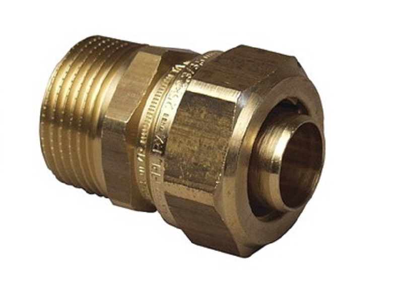 Зажимной штуцер НР для обычных и теплоизолированных труб РЕ-Хa (16-32 мм), Uponor 1034012