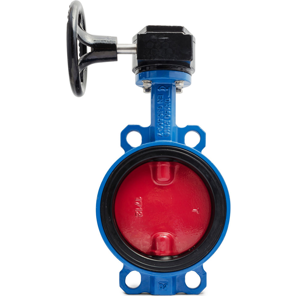 Затвор дисковый поворотный чугун VPI4448-08EP Ду 250 Ру16 межфл с редуктором диск чугун манжета EPDM Tecofi VPI4448-08EP0250 Ду 250 мм