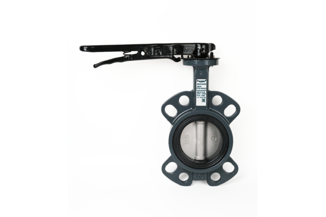 Ридан 082X4403R — Затвор дисковый поворотный ЗДМ 03.16.80, PN16, DN80, корпус GG25, диск — чугун GGG40, уплотнение EPDM, управление — рукоятка Ду 80 мм
