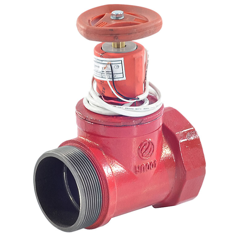 Клапан пожарный чугун прямой КПЧП 50-1 Ду 50 1,6 МПа муфта-цапка с датчиком положения ДППК 24 Апогей 110034 016-0244 Ду 50 мм