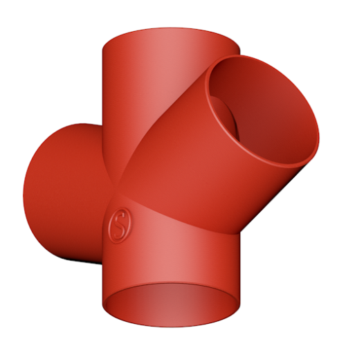 69° Крестовина S-SML DN 100х100х100 60001 Ду 100х100х100 мм