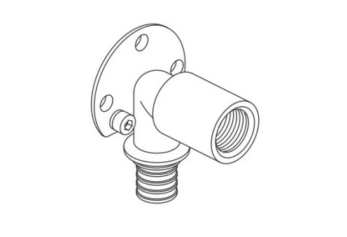 Угольник настенный RAUTITAN MX, для монтажа на фальшстене