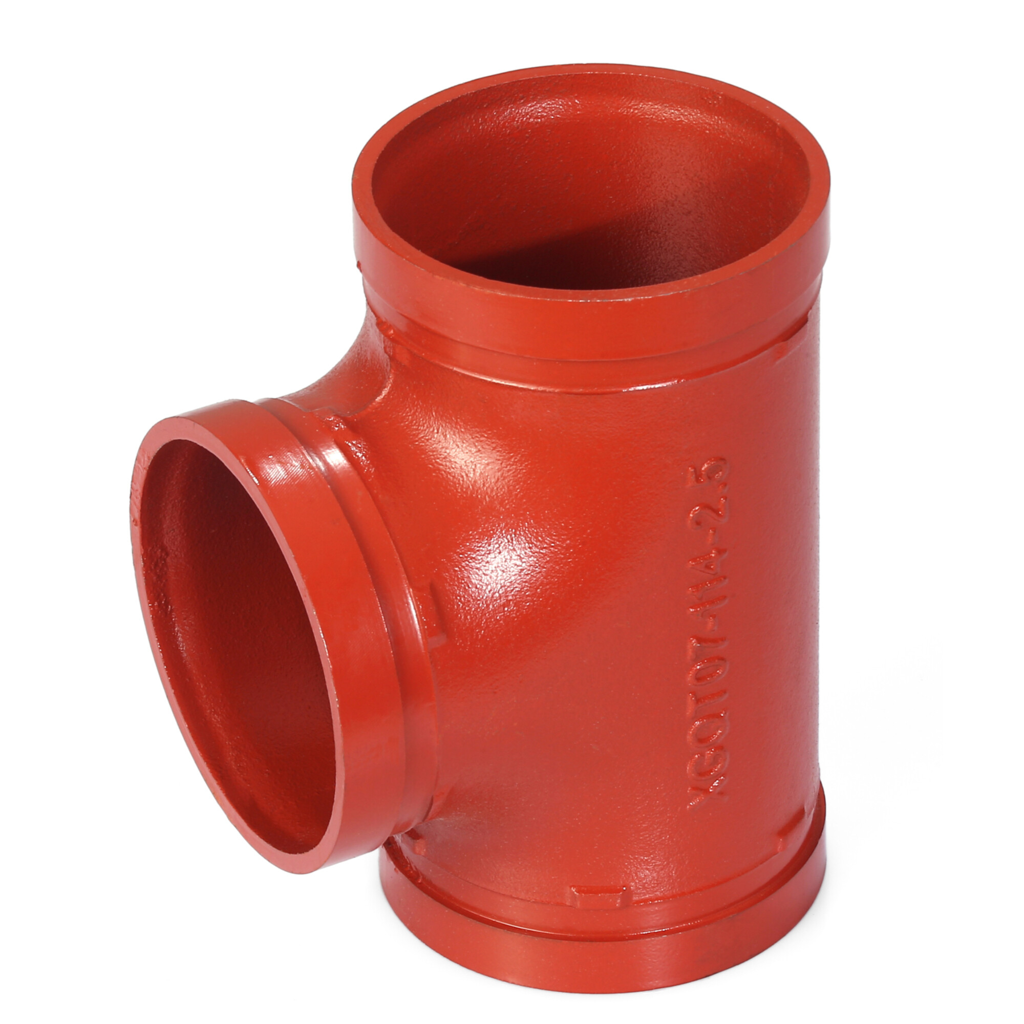 Тройник равносторонний под муфту грувлок ковкий чугун XGQT07 Ду40 (Дн48) Ру25 JIANZHI 016-4105 Ду Ду40 (Дн48) мм